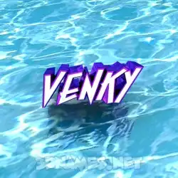 venky in Water style - 3D name wallpaper