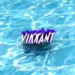 vikrant in Water style - 3D name wallpaper