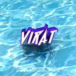 virat in Water style - 3D name wallpaper