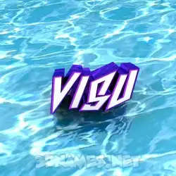 visu in Water style - 3D name wallpaper
