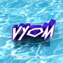vyom in Water style - 3D name wallpaper