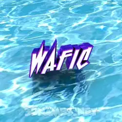 wafic in Water style - 3D name wallpaper
