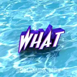 what in Water style - 3D name wallpaper