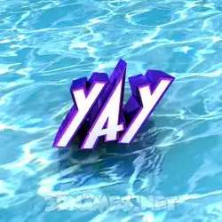yay in Water style - 3D name wallpaper