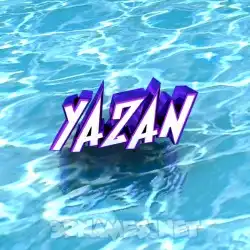 yazan in Water style - 3D name wallpaper