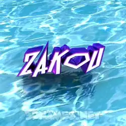 zakou in Water style - 3D name wallpaper