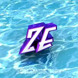 ze in Water style - 3D name wallpaper