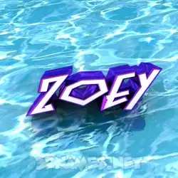 zoey in Water style - 3D name wallpaper