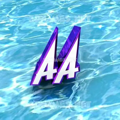aa in Water style - 3D name wallpaper