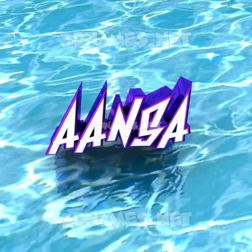 aansa in Water style - 3D name wallpaper