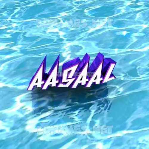 aasaal in Water style - 3D name wallpaper