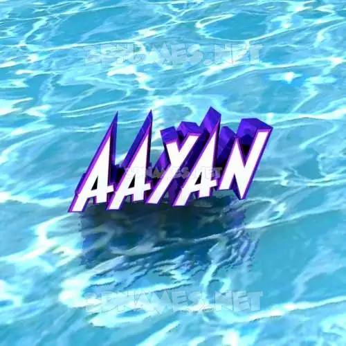 aayan in Water style - 3D name wallpaper