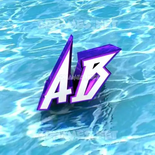 ab in Water style - 3D name wallpaper