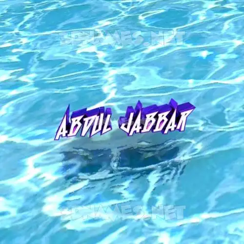 abdul jabbar in Water style - 3D name wallpaper