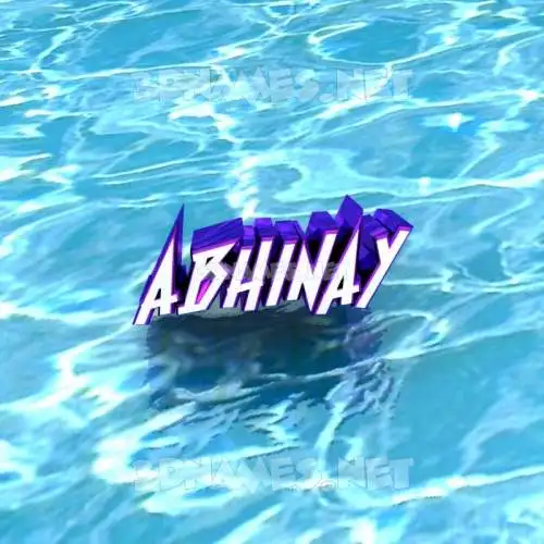 abhinay in Water style - 3D name wallpaper