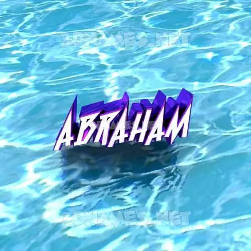 abraham in Water style - 3D name wallpaper