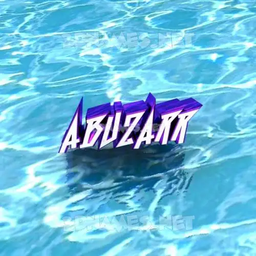 abuzarr in Water style - 3D name wallpaper