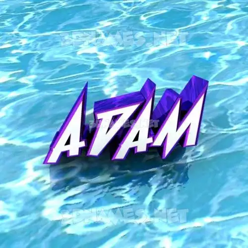 adam in Water style - 3D name wallpaper