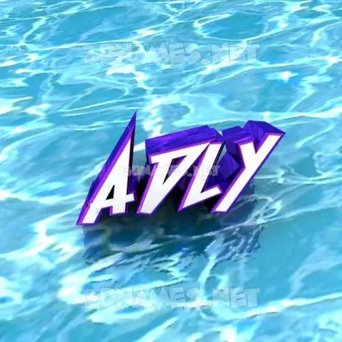 adly in Water style - 3D name wallpaper