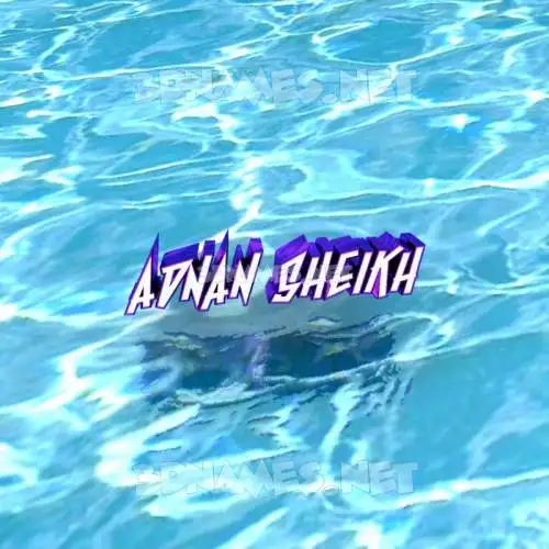adnan sheikh in Water style - 3D name wallpaper