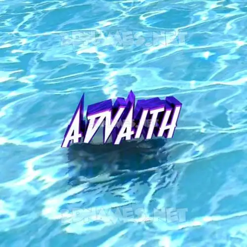 advaith in Water style - 3D name wallpaper