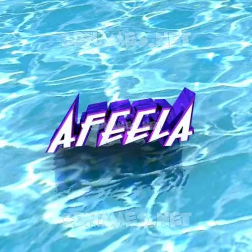 afeela in Water style - 3D name wallpaper