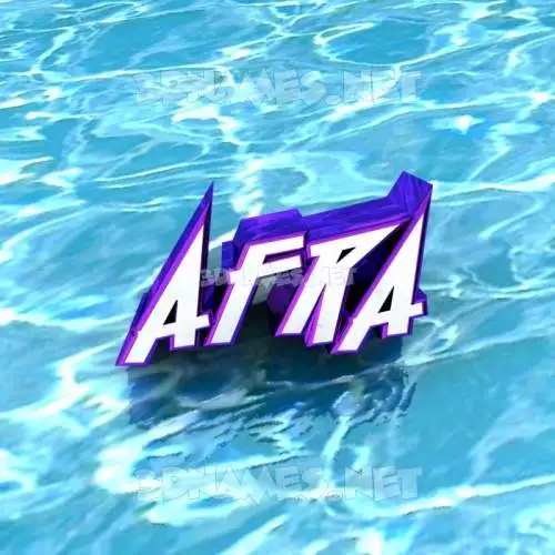afra in Water style - 3D name wallpaper