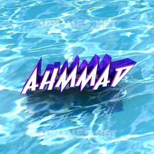 ahmmad in Water style - 3D name wallpaper ahmmad in Water style - 3D name wallpaper