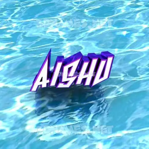 aishu in Water style - 3D name wallpaper