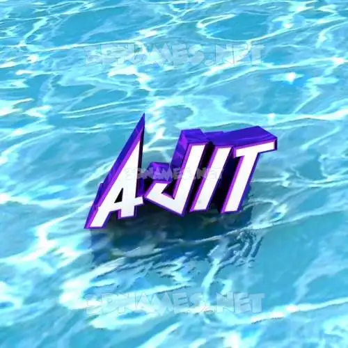 ajit in Water style - 3D name wallpaper