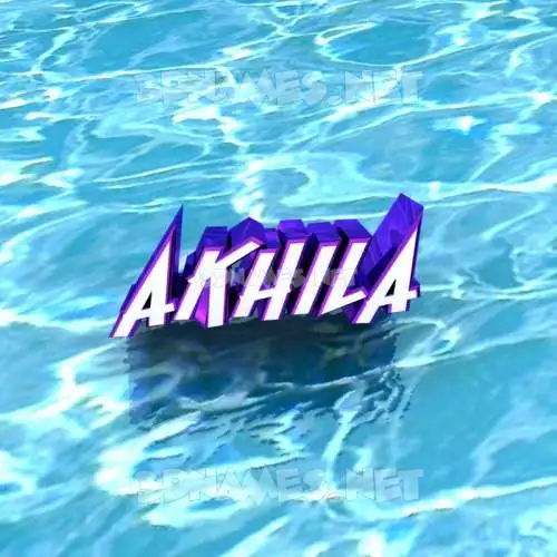 akhila in Water style - 3D name wallpaper