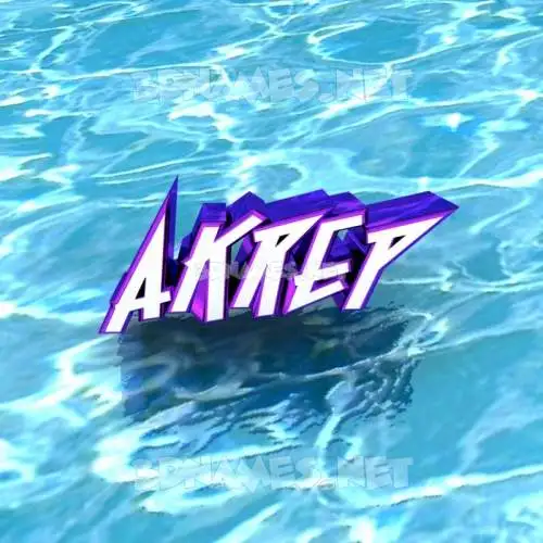 akrep in Water style - 3D name wallpaper