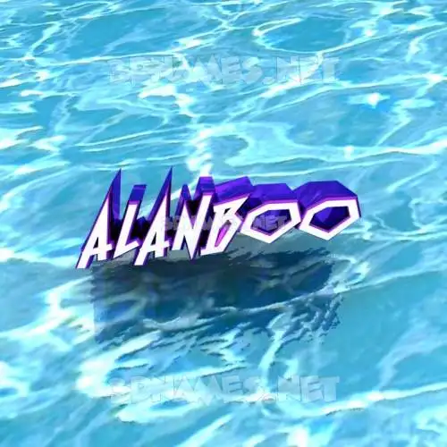 alanboo in Water style - 3D name wallpaper
