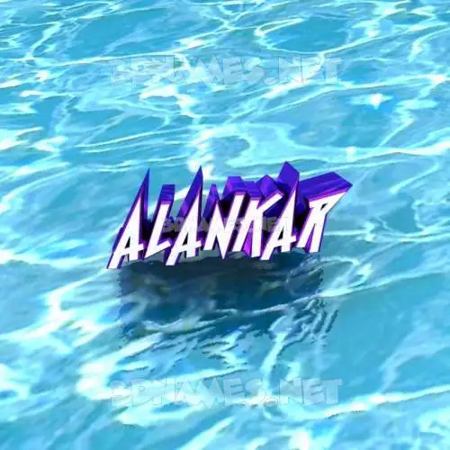 alankar in Water style - 3D name wallpaper