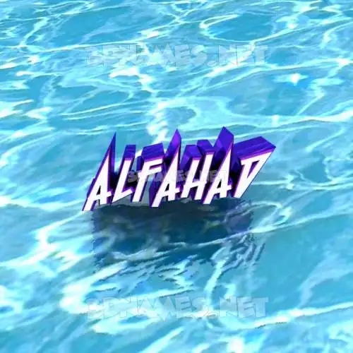 alfahad in Water style - 3D name wallpaper alfahad in Water style - 3D name wallpaper