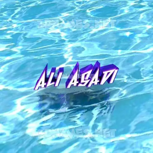 ali asadi in Water style - 3D name wallpaper