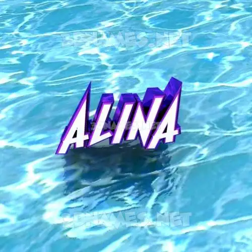 alina in Water style - 3D name wallpaper