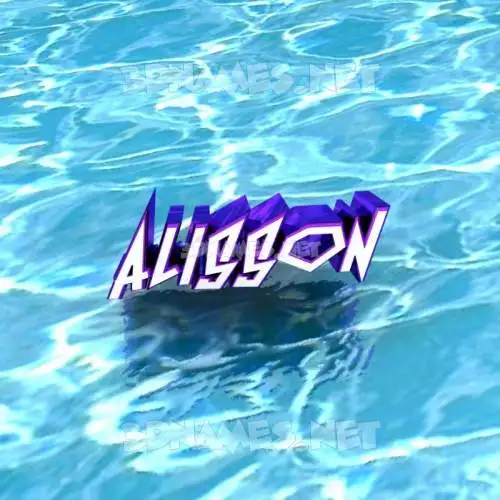 alisson in Water style - 3D name wallpaper