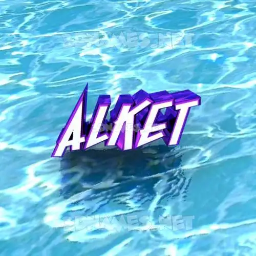 alket in Water style - 3D name wallpaper