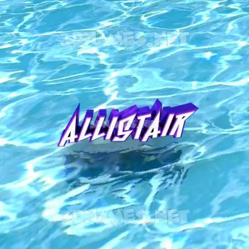 allistair in Water style - 3D name wallpaper