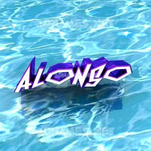 alonso in Water style - 3D name wallpaper