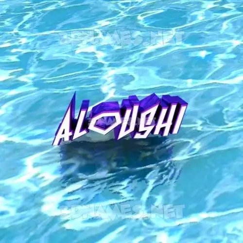 aloushi in Water style - 3D name wallpaper aloushi in Water style - 3D name wallpaper