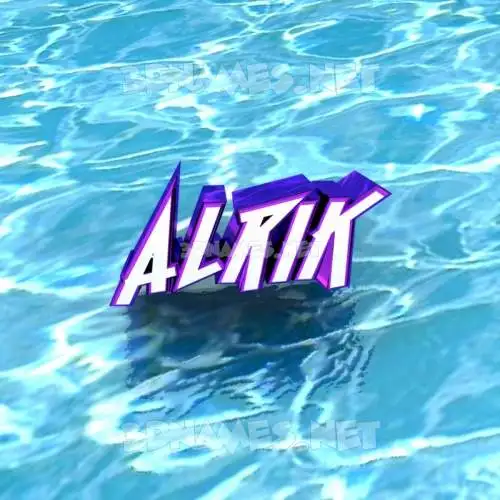 alrik in Water style - 3D name wallpaper