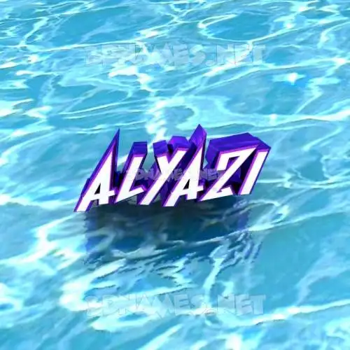 alyazi in Water style - 3D name wallpaper alyazi in Water style - 3D name wallpaper
