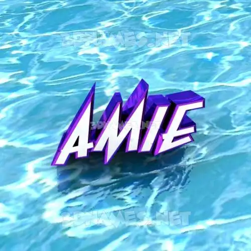 amie in Water style - 3D name wallpaper