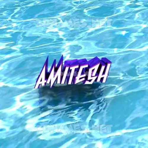 amitesh in Water style - 3D name wallpaper
