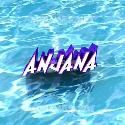 anjana in Water style - 3D name wallpaper