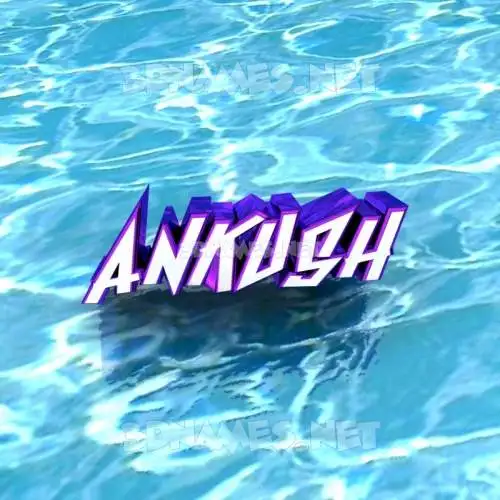 ankush in Water style - 3D name wallpaper