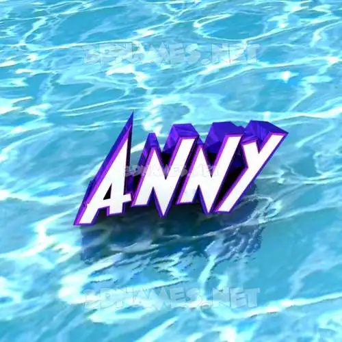 anny in Water style - 3D name wallpaper