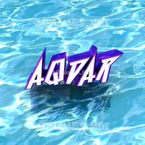 aqdar in Water style - 3D name wallpaper